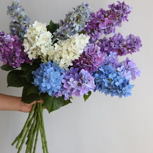 27.5&quot; Real Touch Huge Cone Shaped Hydrangeas, Real Touch Flowers, Faux hydrangea/Wedding/Home Decoration/Gift