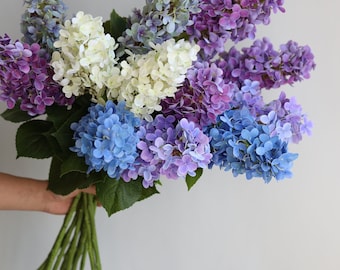 27.5&quot; Real Touch Huge Cone Shaped Hydrangeas, Real Touch Flowers, Faux hydrangea/Wedding/Home Decoration/Gift