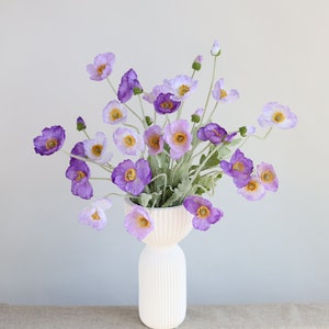 23&quot; Artificial Flowers, Faux Poppies, Fake Flowers, Silk Flowers, Faux Flowers, Poppies /Home Decoration/Gift/Purple flowers