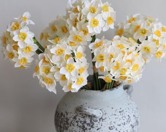15" Artificial Daffodils, Faux Daffodils, Fake Daffodils, Silk Daffodil, Artificial flowers, Home Decor, Gift