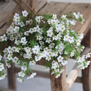 23.5&quot; White Artificial Plum Blossom, Faux Greenery, Faux Flowers, Artificial Flowers, Home Decoration/Flower arrangement/Gift