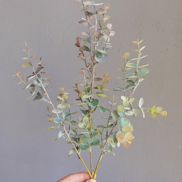 Fall Eucalyptus, Dusty Greenery, Green artificial Eucalyptus, Autumn Leaves, Real Touch Greenery, Vintage Faux Eucalyptus Leaves