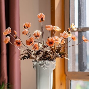 Artificial Poppy, Silk Wildflowers, Silk Poppy, Artificial Faux Flower, Faux Wildflowers, Home Decor, Home Decoration