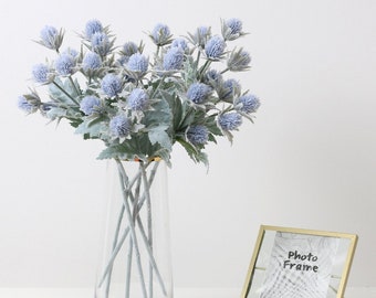 Blue Artificial Flowers, Artificial Wildflowers, Faux Wildflowers, Blue Faux Flowers, Blue Silk Flowers, Silk Wildflower, Artificial thistle