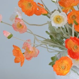 Pavot artificiel 23, fleurs sauvages en soie, pavot en soie, fleur artificielle artificielle, fleurs sauvages artificielles/décoration de la maison/cadeau/décoration de cuisine image 2