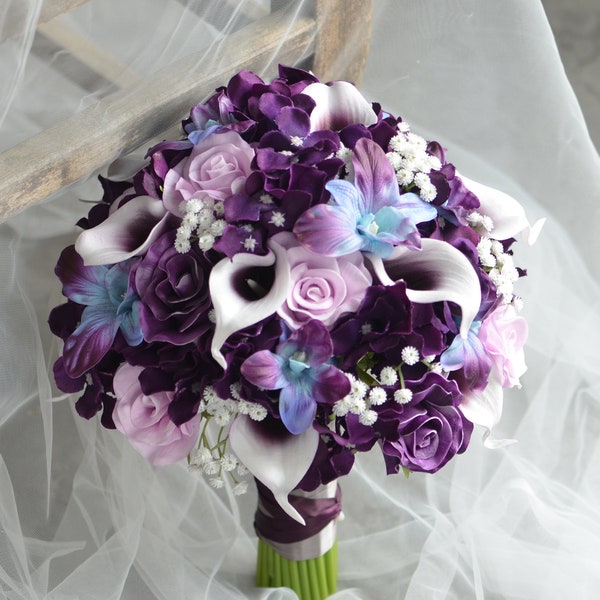 Purple Rose Bouquet - Etsy