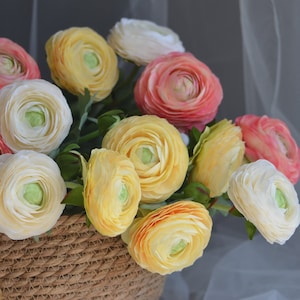 Luxe faux Ranunculus, Silk Ranunculus, Artificial Flowers Arrangement, Fake Ranunculus, Wholesale Artificial Flowers, Artificial Flowers