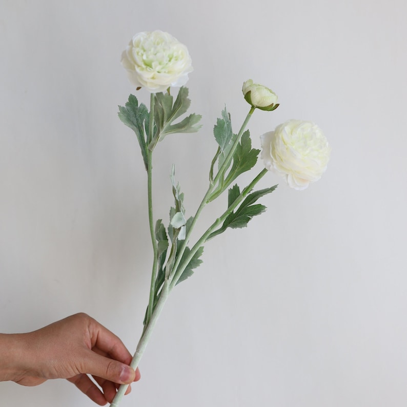 White Fake Ranunculus 20