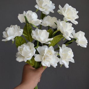 Gardenia, Artificial Gardenia, Real Touch Gardenia, Silk Gardenia, White Gardenia, Real touch flowers, Gardenia Flowers, White silk flowers image 2