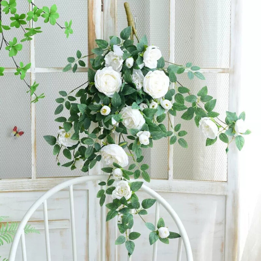 32''white Roses, Silk Rose, Artificial Roses, Artificial Flowers, Fake