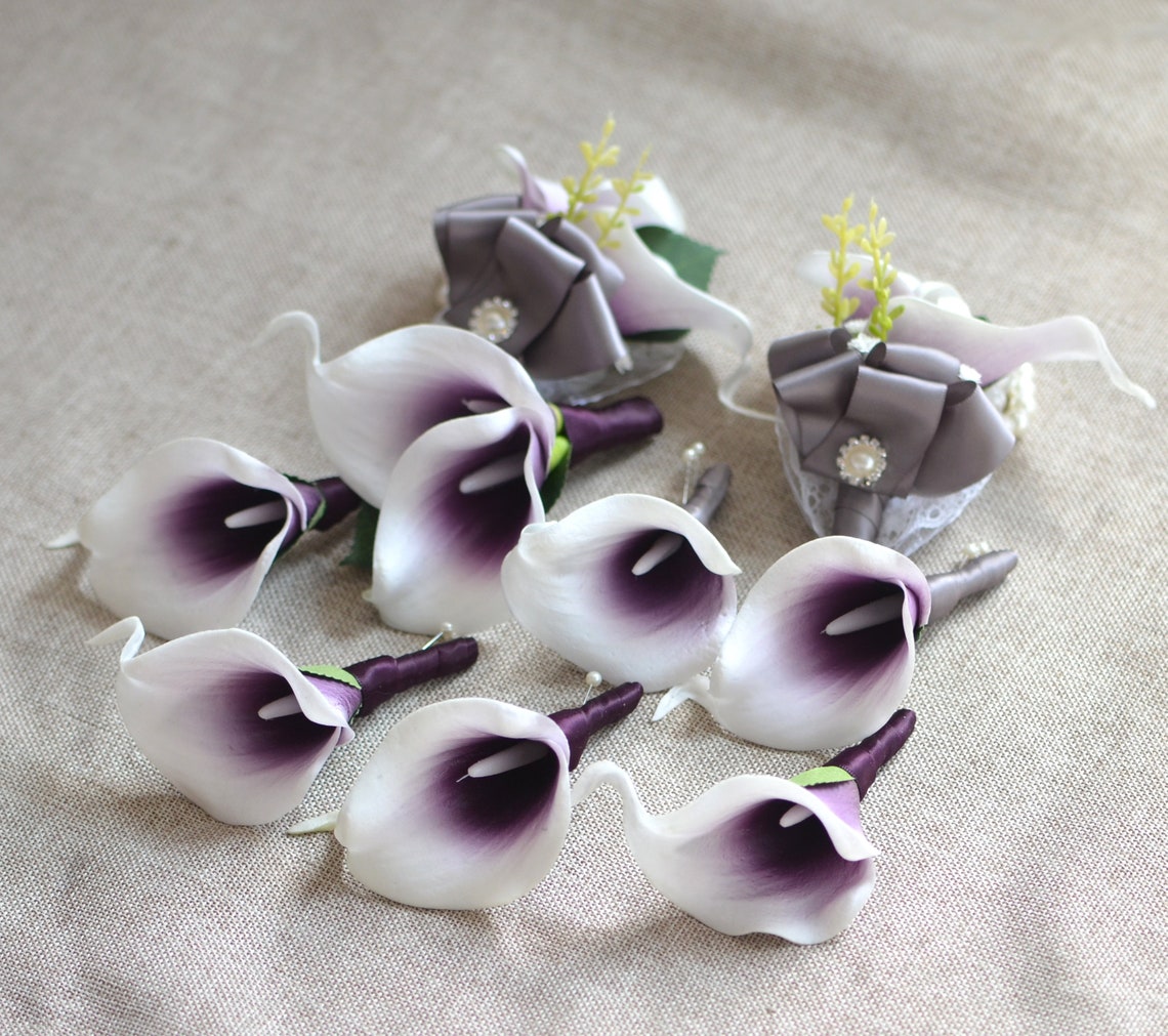 Purple Wedding Bouquet Calla Lily Bouquet Calla Lilies - Etsy
