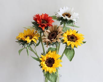 26" Real TouchSunflowers, Fake Sunflowers, Artificial Sunflowers, Faux Sunflowers, Dried Sunflower/Sonnenblume/Gift For Mom