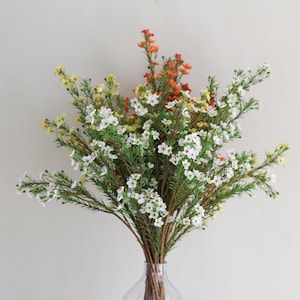 Flores artificiales de 23,5&quot;, flores de ciruelo artificiales, vegetación artificial, flores artificiales, decoración del hogar/regalo para mujeres
