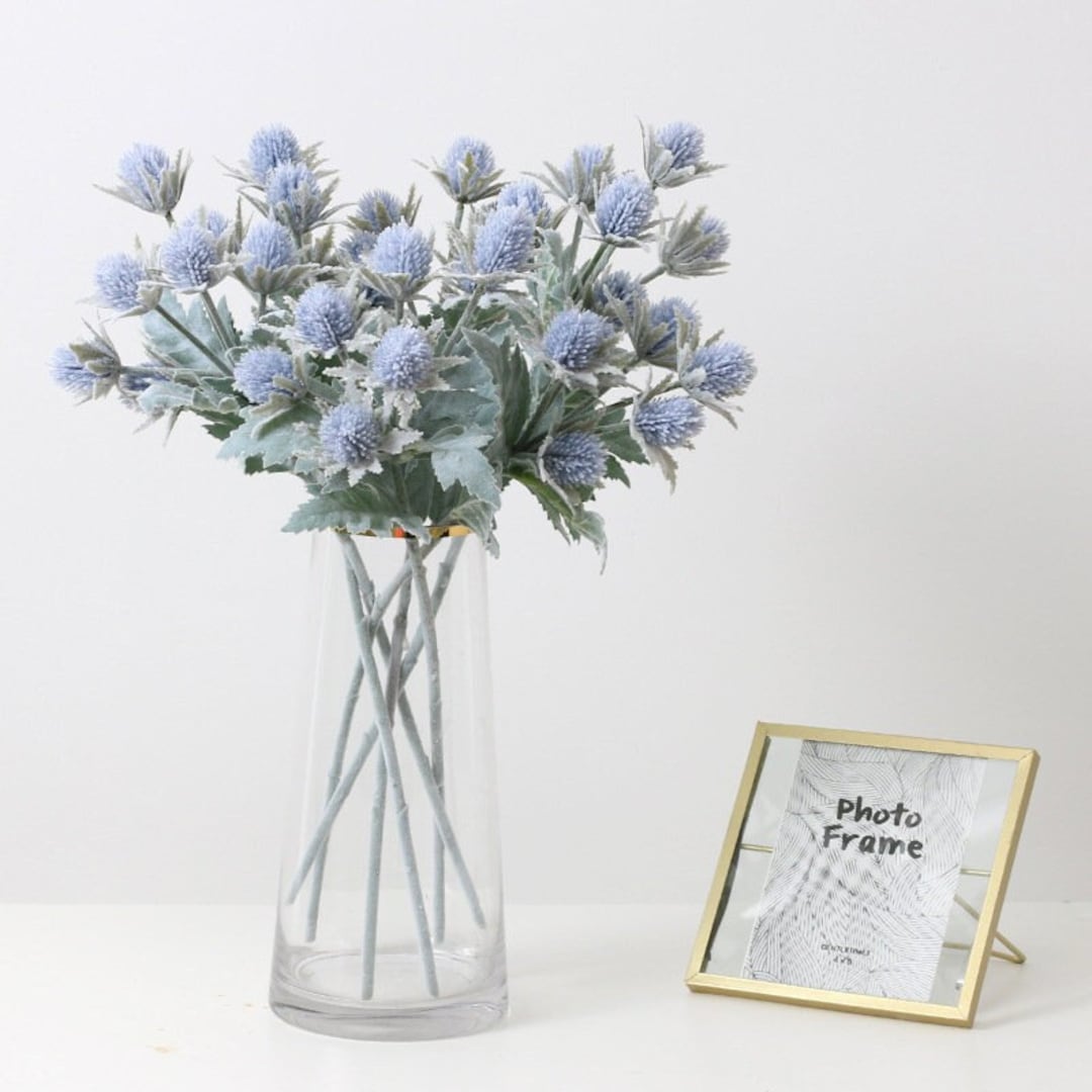 Blue Artificial Flowers, Artificial Wildflowers, Faux Wildflowers, Blue