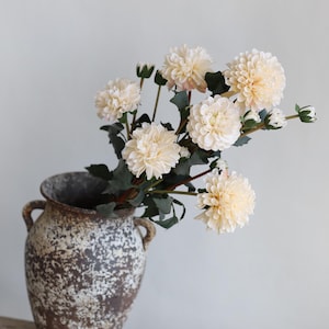 19" Dahlia, Faux Dahlia, Artificial Flowers, Fake Dahlia, Silk Dahlia, Garden Flower Gift