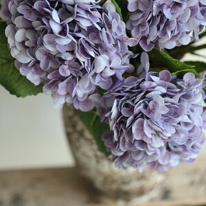 20 Real Touch Huge purple Hydrangea Stem, Realistic Artificial Lavender Purple Flower, /DIY Floral/Wedding/Home Decoration/Gift image 4