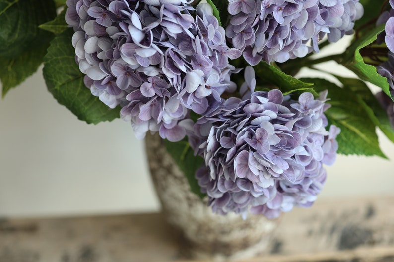 20 Real Touch Huge purple Hydrangea Stem, Realistic Artificial Lavender Purple Flower, /DIY Floral/Wedding/Home Decoration/Gift image 4