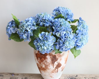 20" Real Touch Blue hydrangea, Artificial Hydrangea, Faux Blue hydrangea, DIY Wedding/Wedding Decor/Home Decor