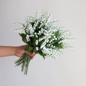 14" Artificial Lily Of The Valley bundle, Artificial Flowers, Holiday Hosting Decor/Home Decoration/Flower arrangement/Gift For Mom