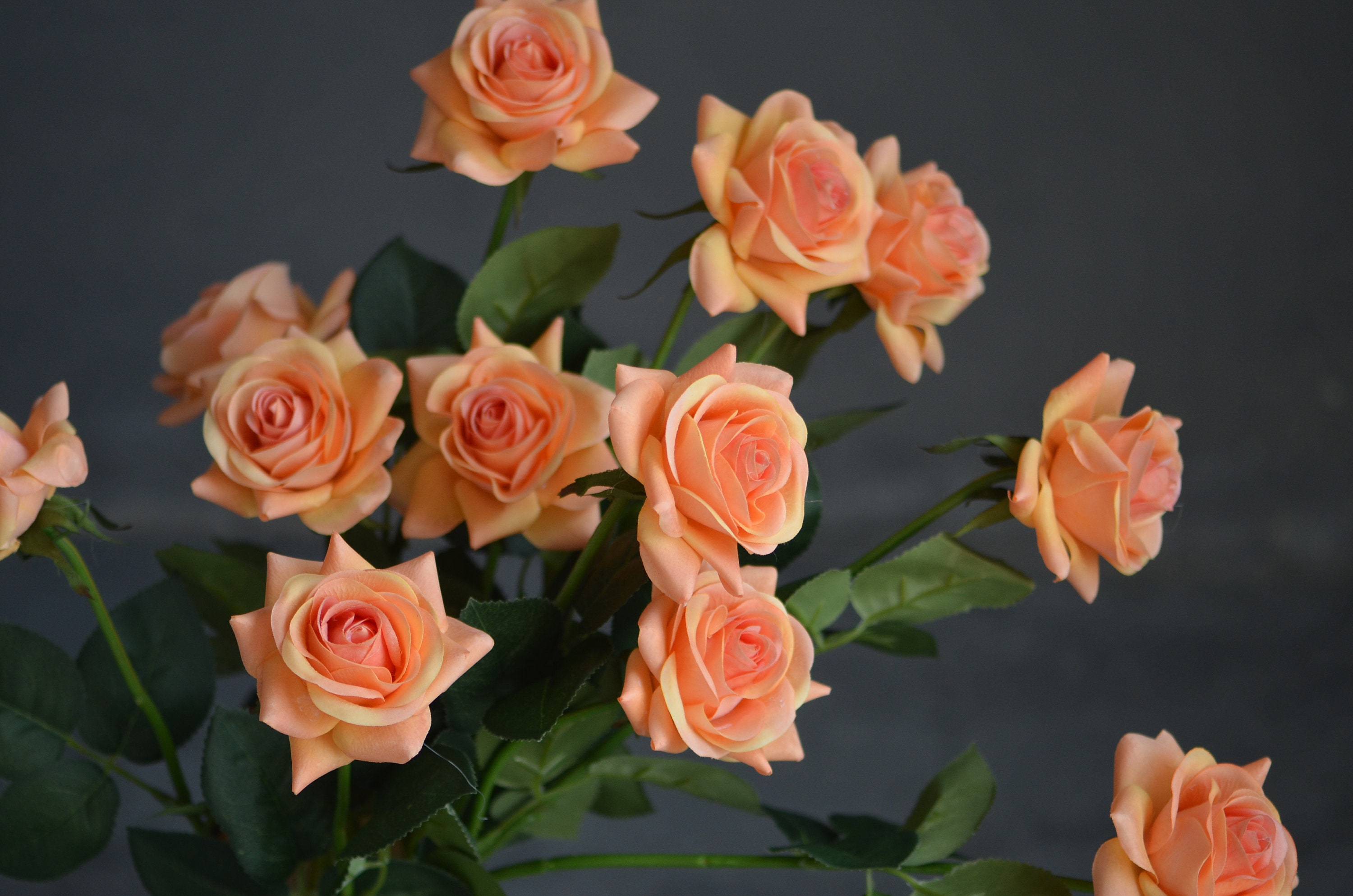 Orange Roses, Real Touch Flowers, Real Touch Roses, Silk Roses, Home ...