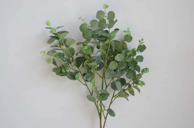 Faux Eucalyptus, Burgundy Eucalyptus, Fall flowers, Artificial Eucalyptus, Autumn Orange Eucalyptus, Faux Leaves, Fall Decor Green