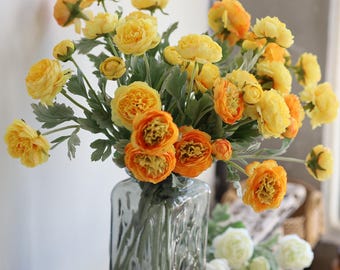 Faux renoncule 20 pouces, renoncule artificiel, renoncule en soie, fleurs artificielles/mariage/décoration d'intérieur/cadeau