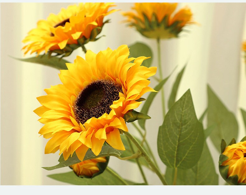 Faux Sunflowers Artificial Sunflowers Silk Sunflowers Fake Etsy