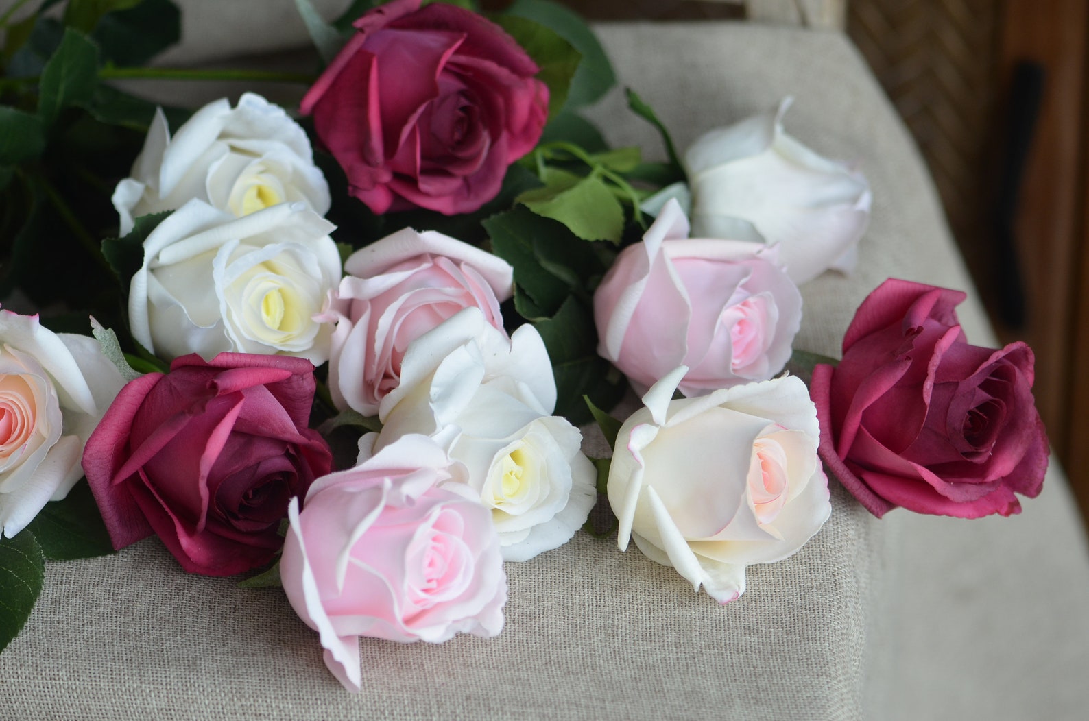 Real Touch Roses, Real Touch Flowers, Burgundy Roses, Real Looking ...