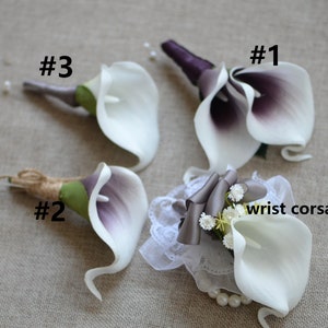 Calla Lilies Wedding Package-picasso Purple Calla Lilies Silk Bridal ...