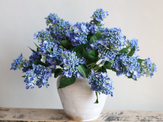 14" Early-blooming Blue Hydrangea, Faux Hydrangea, Garden Flowers Gift/Wedding/Home Decoration