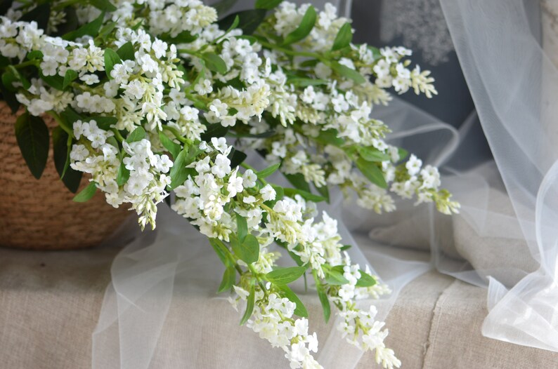 White Silk Flowers Small White Flowers Silk Wildflowers Etsy