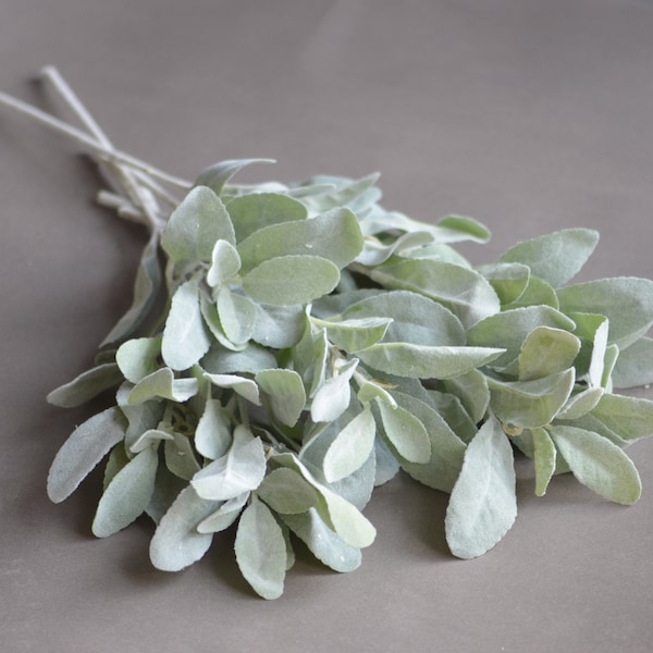 Lamb's Ear Leaves, Faux Lambs Ear, lambs ear wreath, DIY Wedding Bouquetes, Home Decoration, Flower arrangement, Faux Greenery