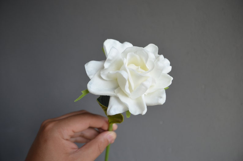 Gardenia, Artificial Gardenia, Real Touch Gardenia, Silk Gardenia, White Gardenia, Real touch flowers, Gardenia Flowers, White silk flowers image 6