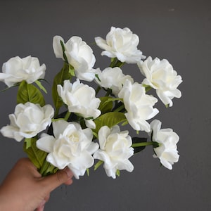 Gardenia, Artificial Gardenia, Real Touch Gardenia, Silk Gardenia, White Gardenia, Real touch flowers, Gardenia Flowers, White silk flowers image 3