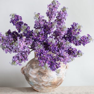25&quot; Purple Real Touch Lilac Flowers Stem, Artificial Flowers, Lilacs Flowers, Faux Lilacs, Faux Branches,/Wedding/Home Decoration/Gifts