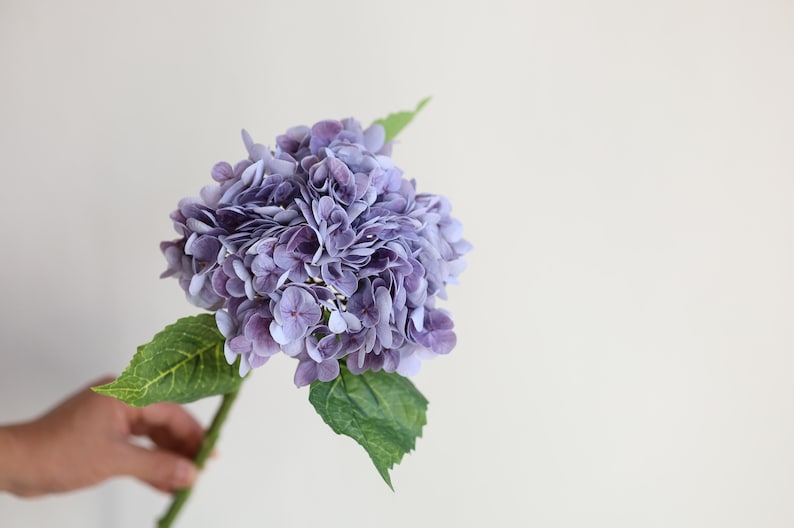 20 Real Touch Huge purple Hydrangea Stem, Realistic Artificial Lavender Purple Flower, /DIY Floral/Wedding/Home Decoration/Gift image 10