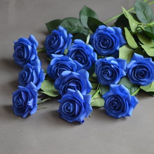 Blue Roses, Real Touch Flowers, Real Touch Roses, Silk Roses, Home Decor, Real Looking Roses, Cabbage Rose, Wedding Decor