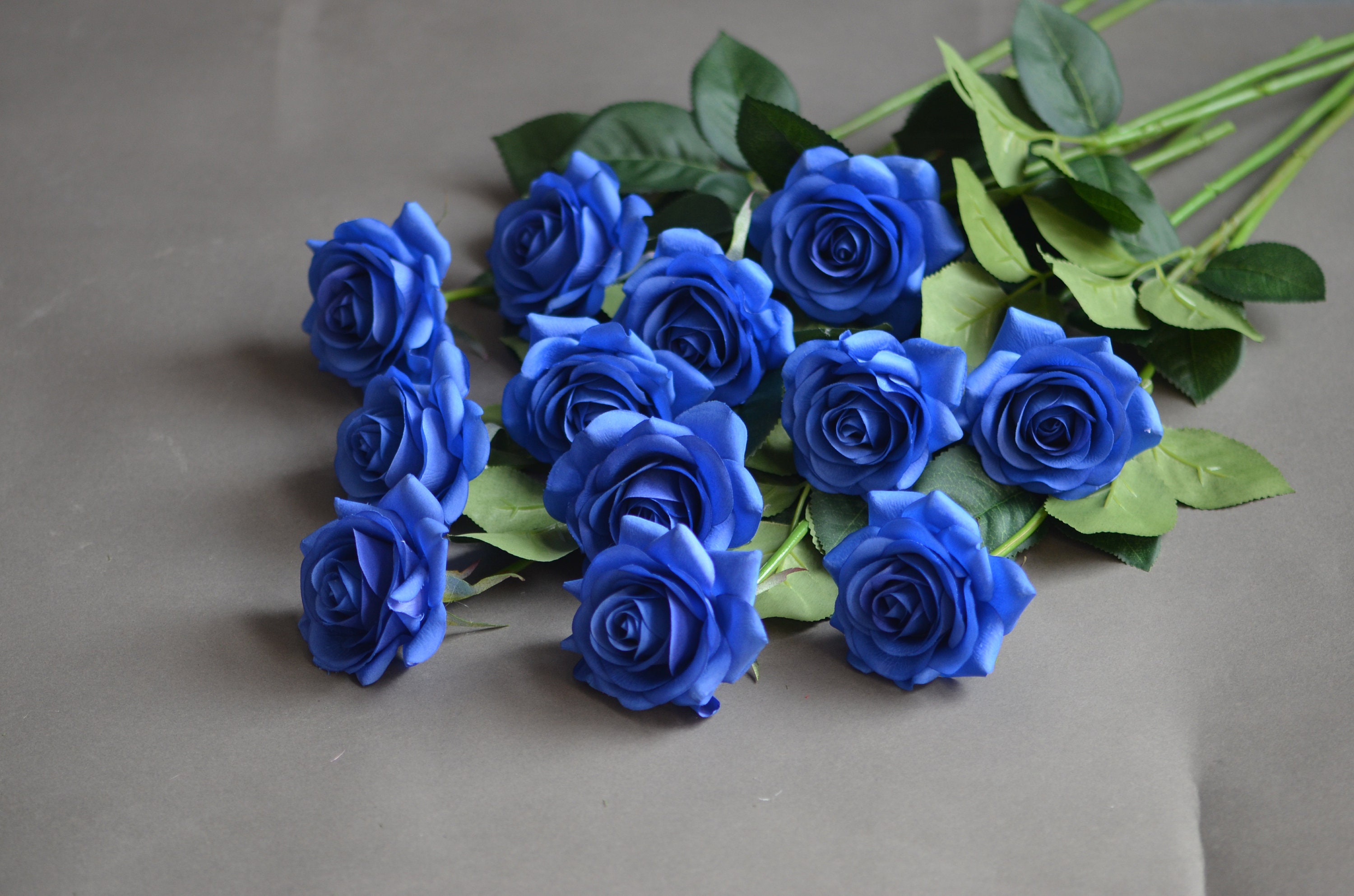 Blue Roses, Real Touch Flowers, Real Touch Roses, Silk Roses, Home