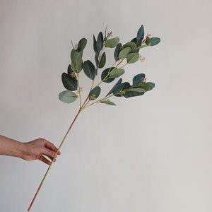 31 Faux Pink Eucalyptus Stems, Artificial Blush Eucalyptus, Holiday Home Decor/Fall Decor/Wedding/gift image 9