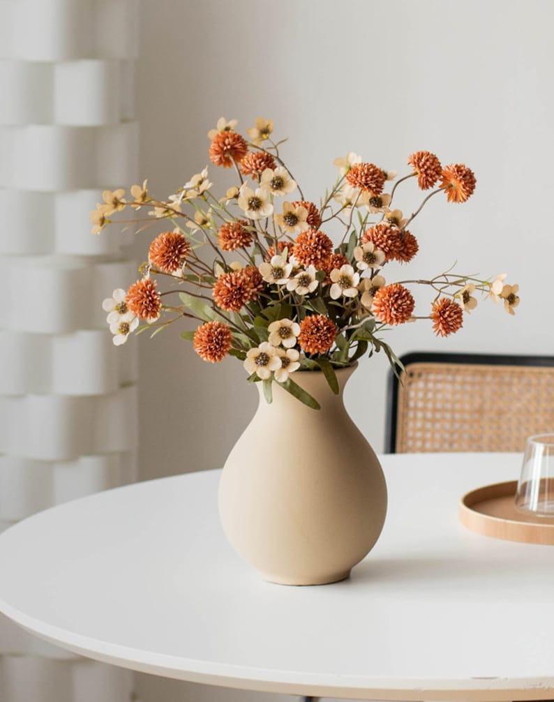 Small Fake Flowers Silk Fall Flowers Tiny Silk Flowers Faux Etsy