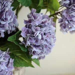 20 Real Touch Huge purple Hydrangea Stem, Realistic Artificial Lavender Purple Flower, /DIY Floral/Wedding/Home Decoration/Gift image 5