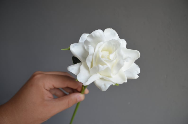 Gardenia, Artificial Gardenia, Real Touch Gardenia, Silk Gardenia, White Gardenia, Real touch flowers, Gardenia Flowers, White silk flowers image 5