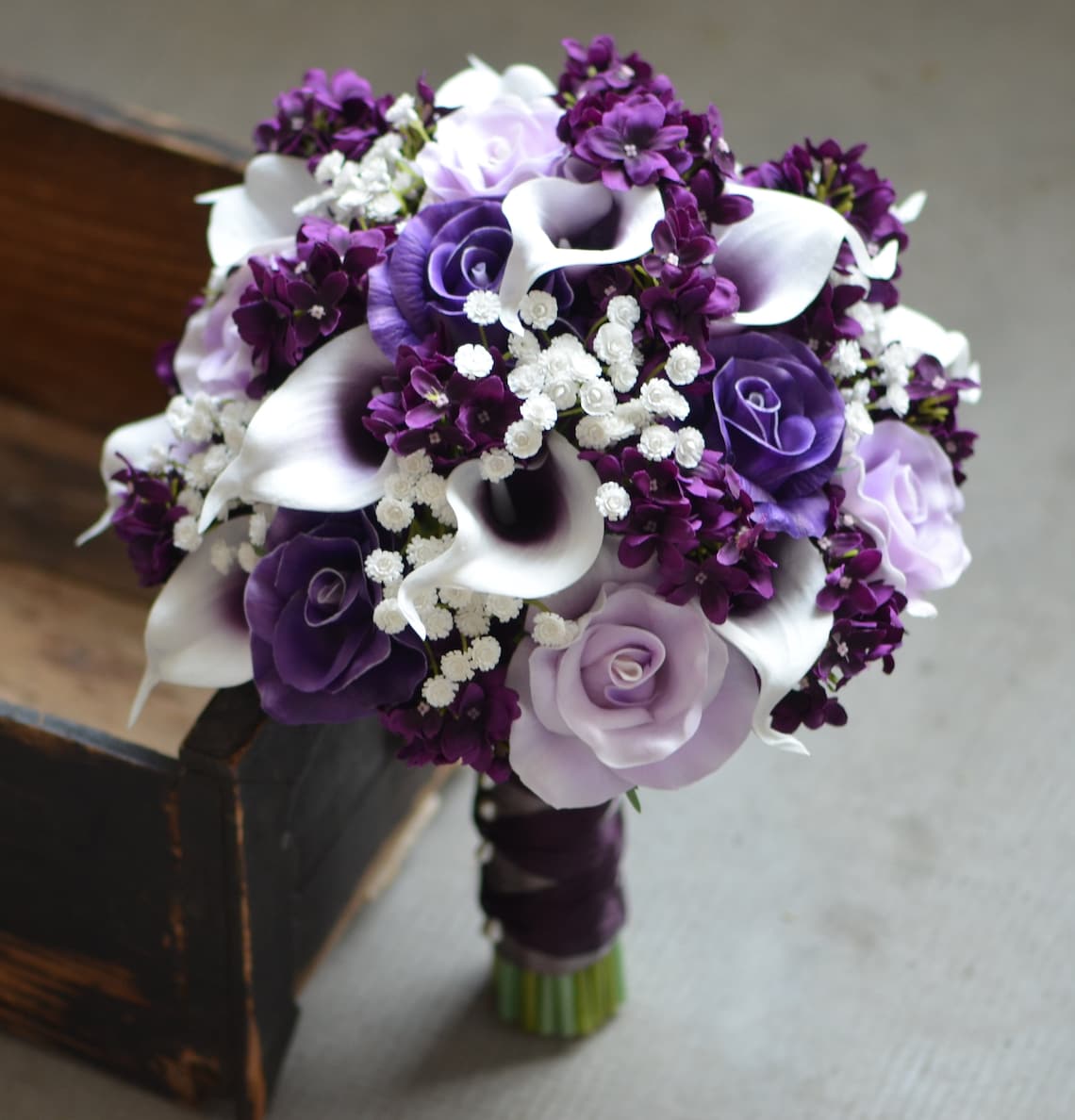 Purple Wedding Bouquet Calla Lily Bouquet Calla Lilies - Etsy
