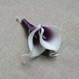 Calla Lilies Wedding Package-picasso Purple Calla Lilies Silk Bridal ...