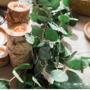 35.4&quot; Faux Eucalyptus Stem,Table Arrangement, Artificial Silk Eucalyptus, Silver Dollar Eucalyptus, Home Decor/Wedding/Kitchen Decor/Gift