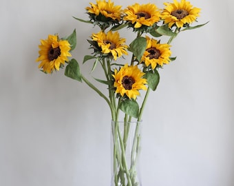 26" Real TouchSunflowers, Fake Sunflowers, Artificial Sunflowers, Faux Sunflowers, Dried Sunflower/Sonnenblume/Gift For Mom