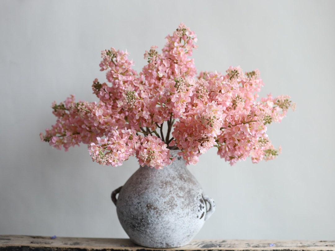 25 Real Touch Lilac Flower Stem, Artificial Pink Flower, Lilacs Flowers