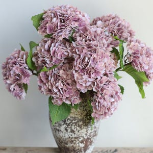 20&quot; Faux Hydrangea, Artificial Hydrangea, Real Touch Hydrangea, Garden Flower Gift/Mauve Hydrangea
