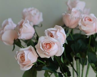 27.5" Pink Real Touch Rose, Faux Flower