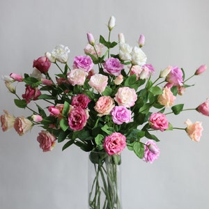 27.5&quot; Real Touch Lisianthus, Faux Lisianthus, Real Touch Flowers, Holiday Hosting Decor/DIY Florals/Wedding/ Host gift